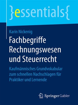 cover image of Fachbegriffe Rechnungswesen und Steuerrecht